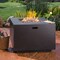 GDFStudio Jasmine Outdoor Dark Gray Finish Iron 33 Inch Square Fire Pit - 50000 BTU